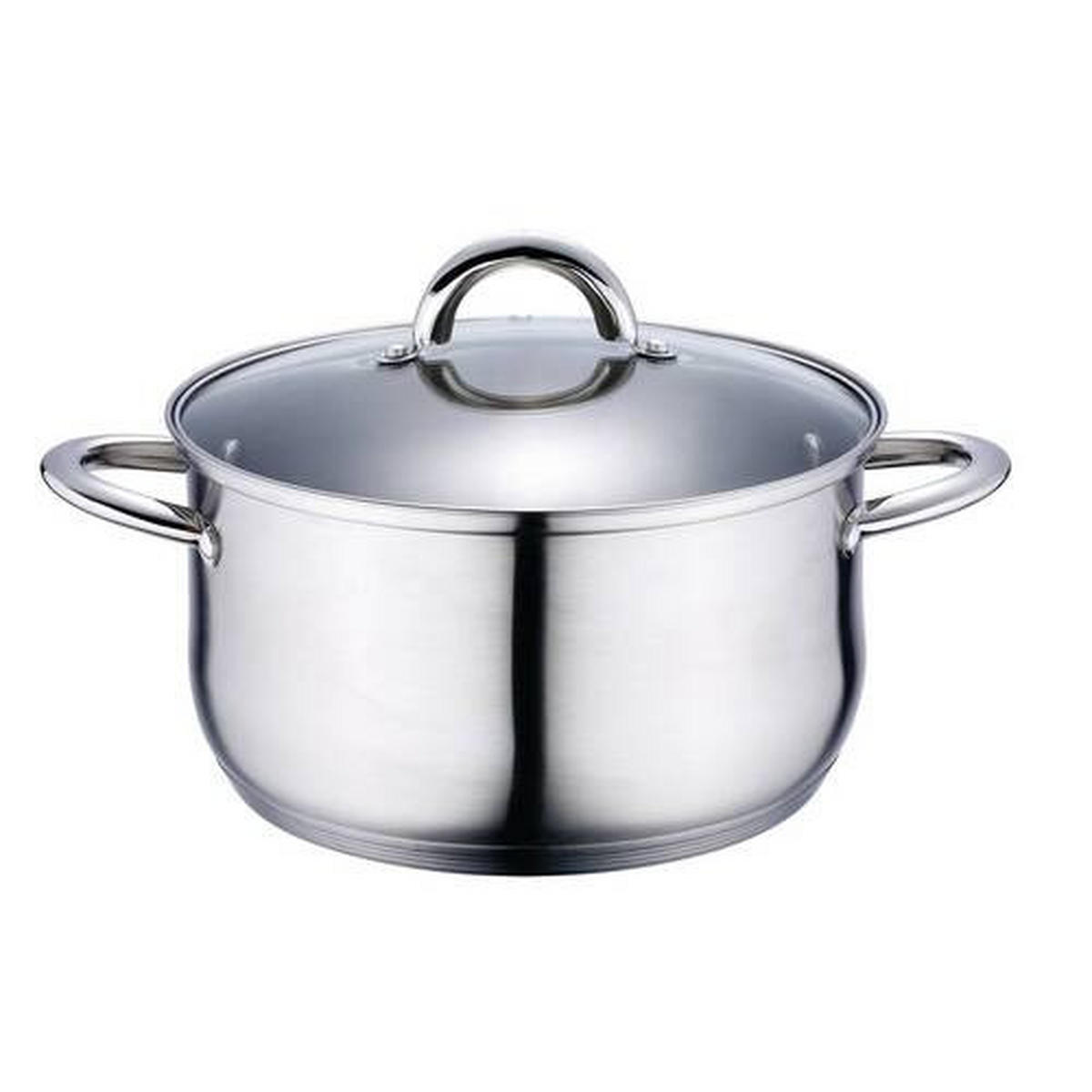 KOCHTOPFSET 12-teilig  - Edelstahlfarben/Transparent, MODERN, Glas/Metall
