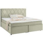 BOXSPRINGBETT 180/200 cm  in Creme  - Creme/Schwarz, Design, Kunststoff/Textil (180/200cm) - Xora