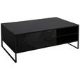COUCHTISCH in Holz, Metall 118/70/45 cm  - Schwarz/Akaziefarben, Trend, Holz/Metall (118/70/45cm) - Ambia Home
