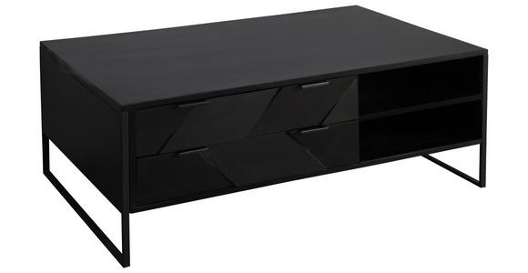 COUCHTISCH in Holz, Metall 118/70/45 cm - Schwarz/Akaziefarben, Trend, Holz/Metall (118/70/45cm) - Ambia Home
