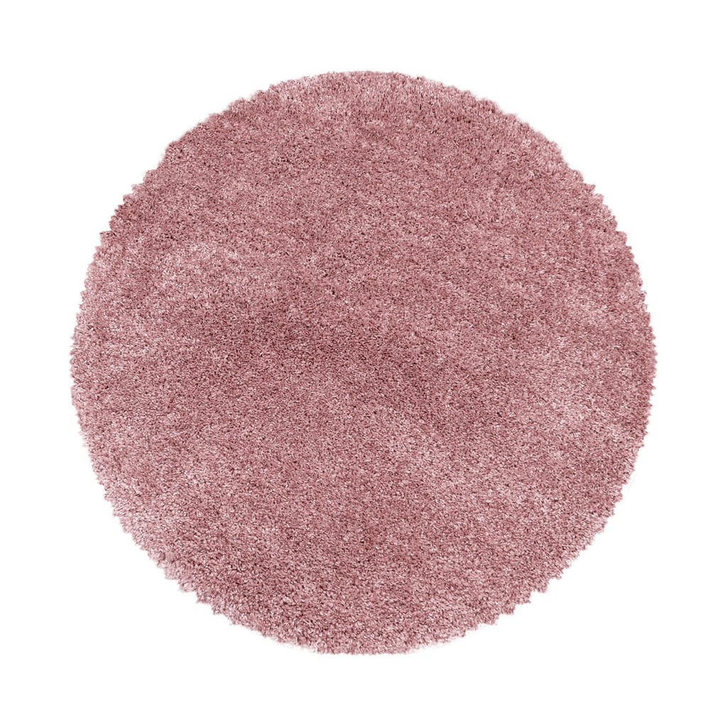 Hochflor Teppich Rosa Fluffy Rund Ø 120 cm