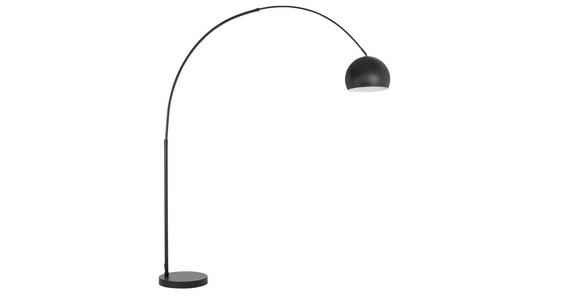BOGENLEUCHTE 170/39/190-205 cm - Schwarz, KONVENTIONELL, Metall (170/39/190-205cm) - Novel