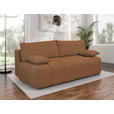 BOXSPRINGSOFA in Chenille Rostfarben  - Rostfarben/Schwarz, MODERN, Kunststoff/Textil (210/72/105cm) - Cantus