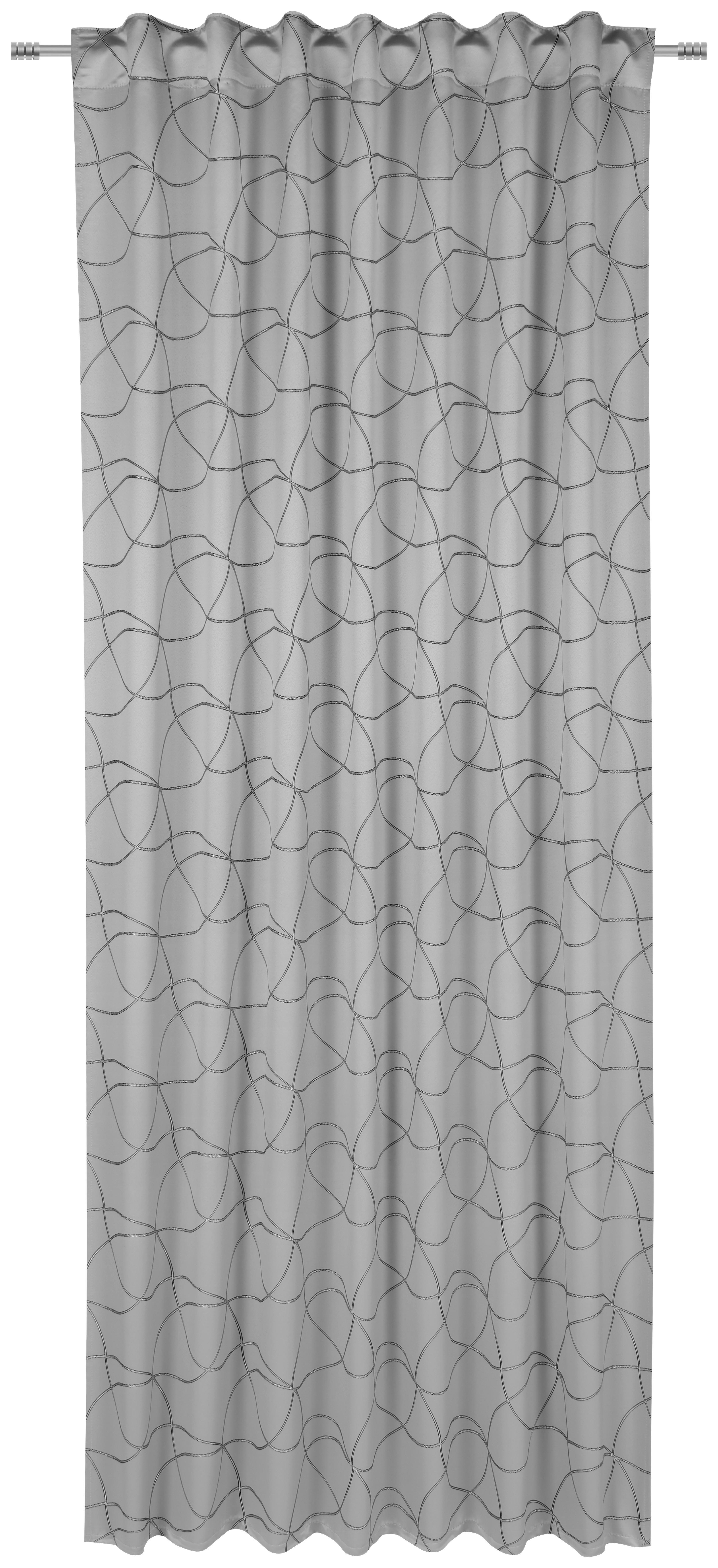 KÉSZFÜGGÖNY Részben fényzáró  - Ezüst, Konventionell, Textil (140/245cm) - Dieter Knoll
