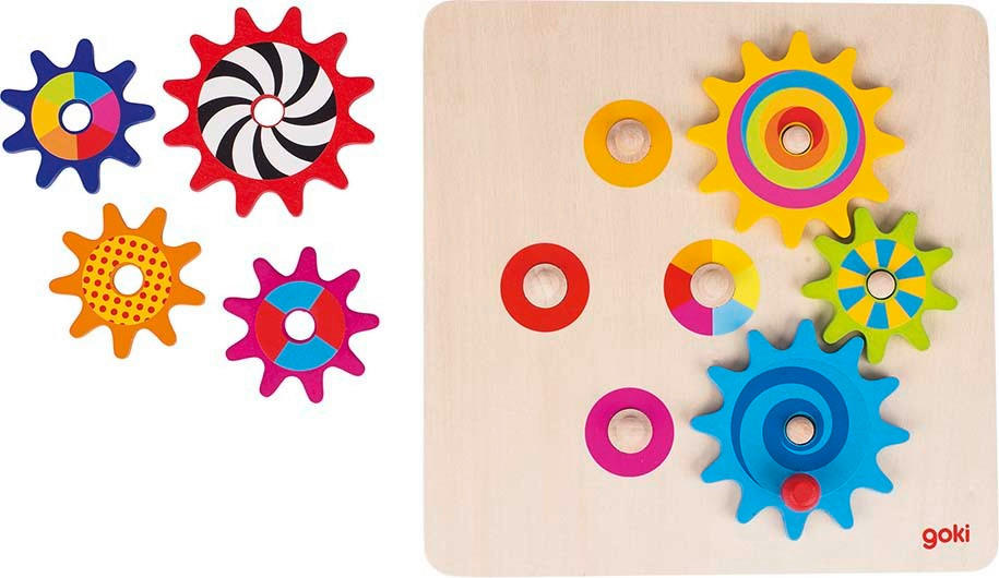 EDUKATIVNA IGRA   - bijela/zelena, Basics, drvo (20,5/20,5cm) - Goki
