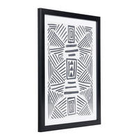 DRUCKGRAFIK Abstraktes Schwarz, Weiß  - Schwarz/Weiß, Trend, Glas/Papier (33/1,6/45cm) - Eglo
