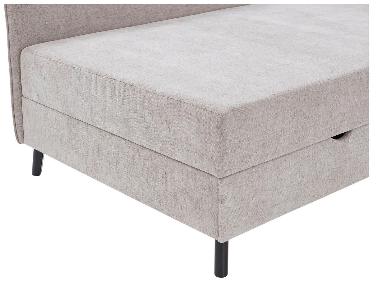 BOXBETT 120/200 cm  in Beige  - Beige/Schwarz, Design, Holz/Textil (120/200cm) - Boxxx