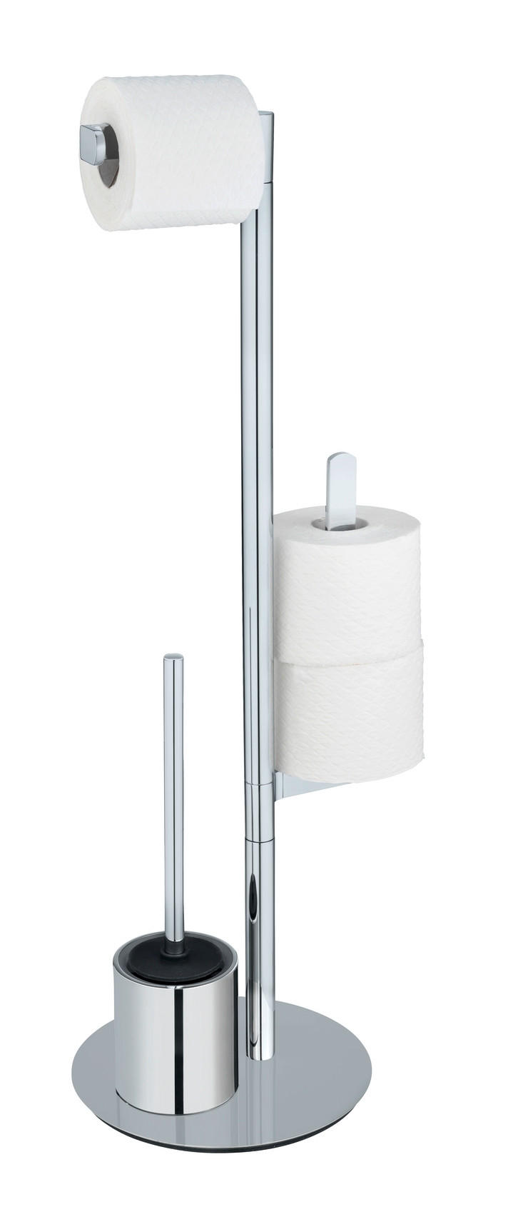 WC-BÜRSTENKOMBINATION - Edelstahlfarben, KONVENTIONELL, Kunststoff/Metall (29/79/25cm) - Wenko