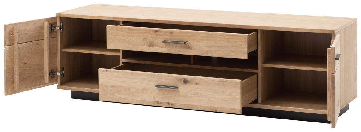 TV-ELEMENT  180/56/50 cm 2 Schublade(n)  - Eichefarben/Anthrazit, Design, Holz/Holzwerkstoff (180/56/50cm) - Livetastic