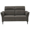 2-SITZER-SOFA in Leder Dunkelgrau  - Dunkelgrau/Schwarz, KONVENTIONELL, Leder/Metall (178/103/92cm) - Dieter Knoll
