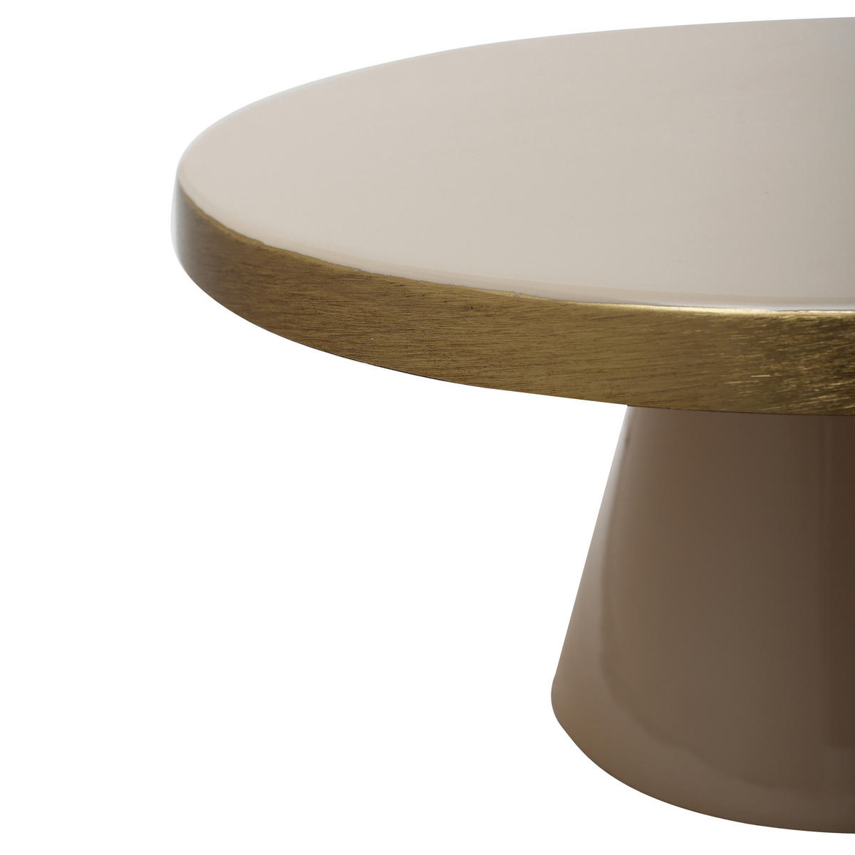 TORTENPLATTE - Beige/Goldfarben, Trend, Metall (21/14cm) - Kayoom