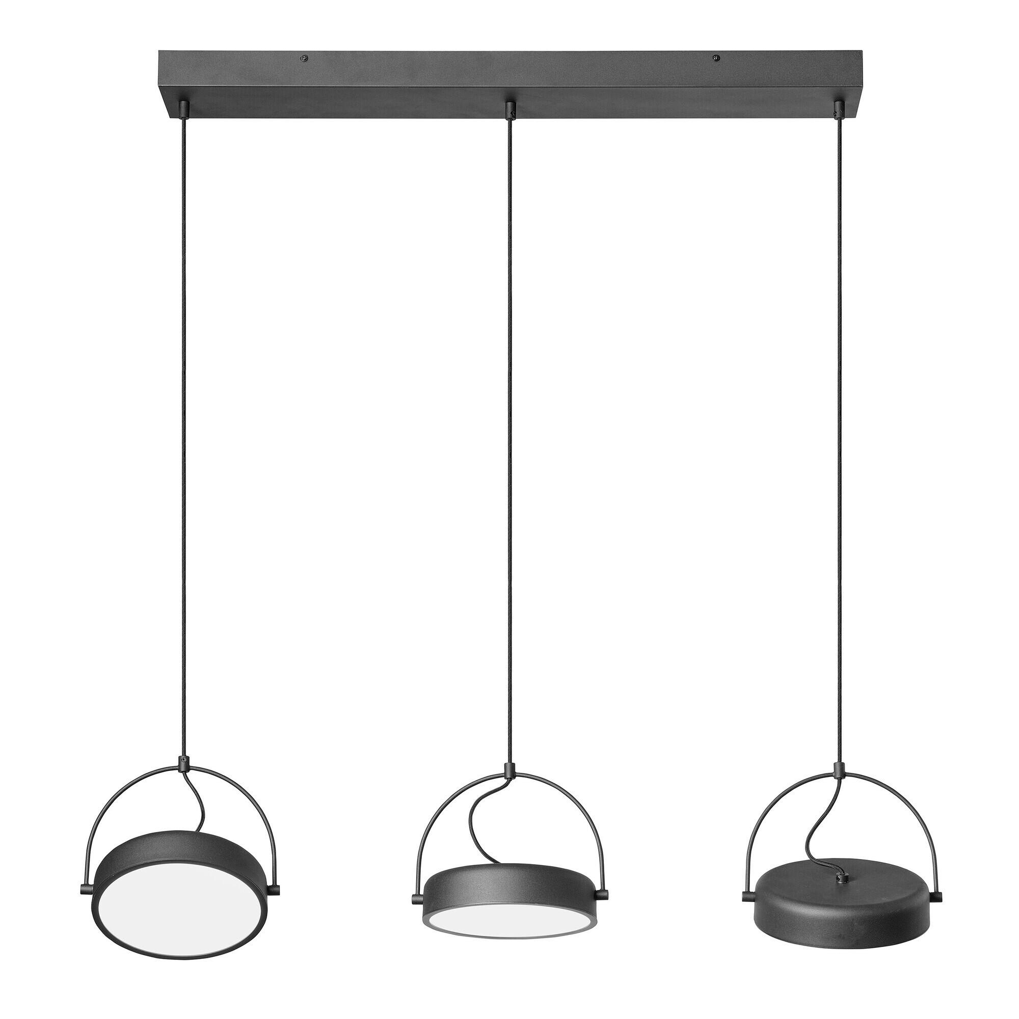 LED-HÄNGELEUCHTE 108/20/150 cm   - Schwarz, Design, Kunststoff/Metall (108/20/150cm) - Osram