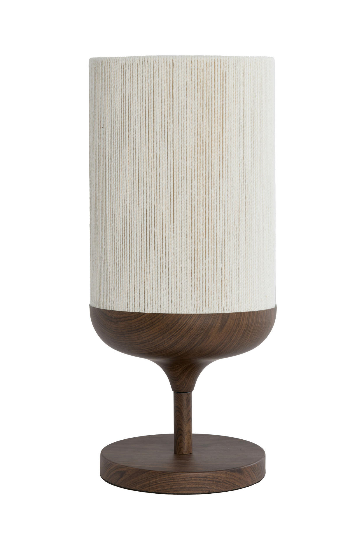 TISCHLEUCHTE Dania 22,5/22,5/50 cm   - Dunkelbraun/Creme, Design, Kunststoff/Textil (22,5/22,5/50cm) - Light & Living