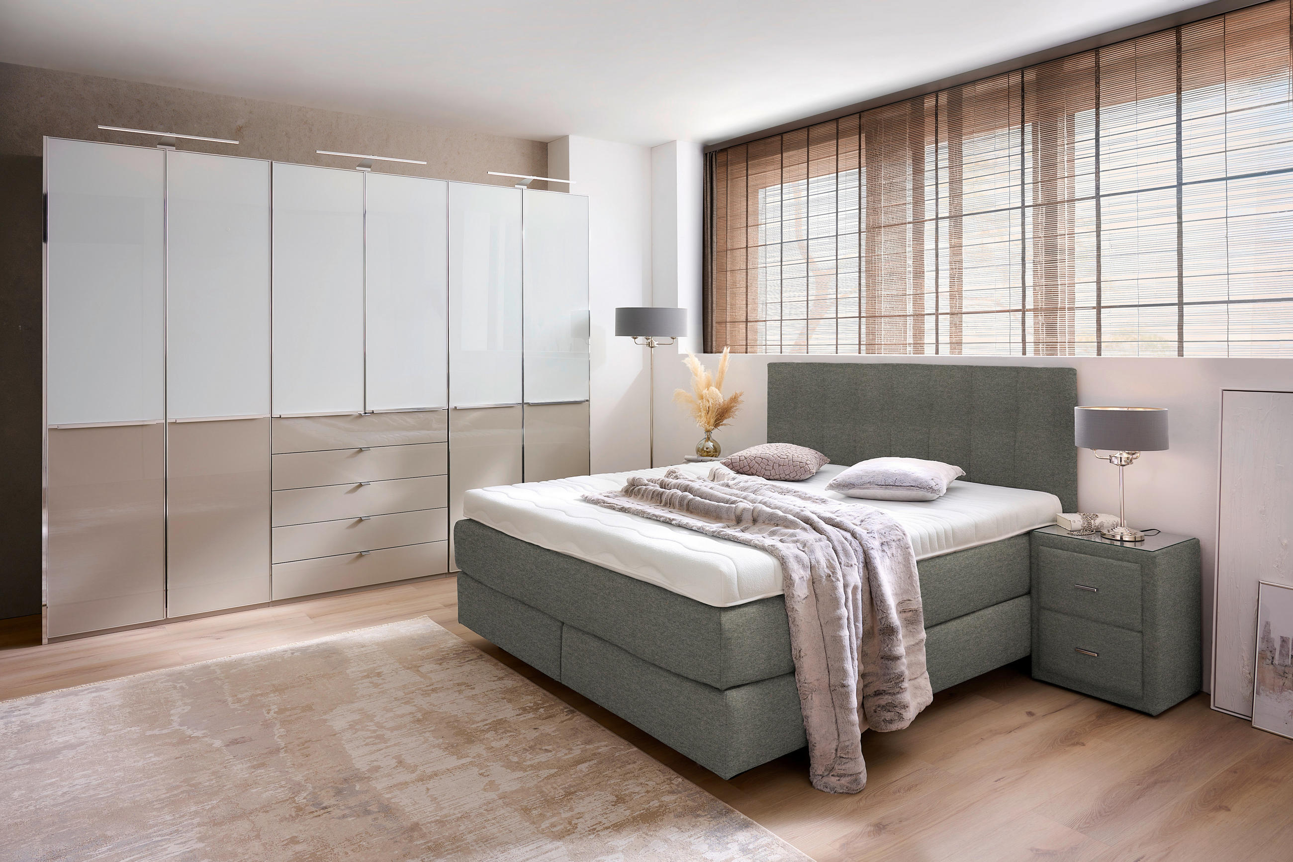 BOXSPRINGBETT 160/200 cm  in Braun  - Schwarz/Braun, Design, Holzwerkstoff/Kunststoff (160/200cm) - Beldomo - Sleep