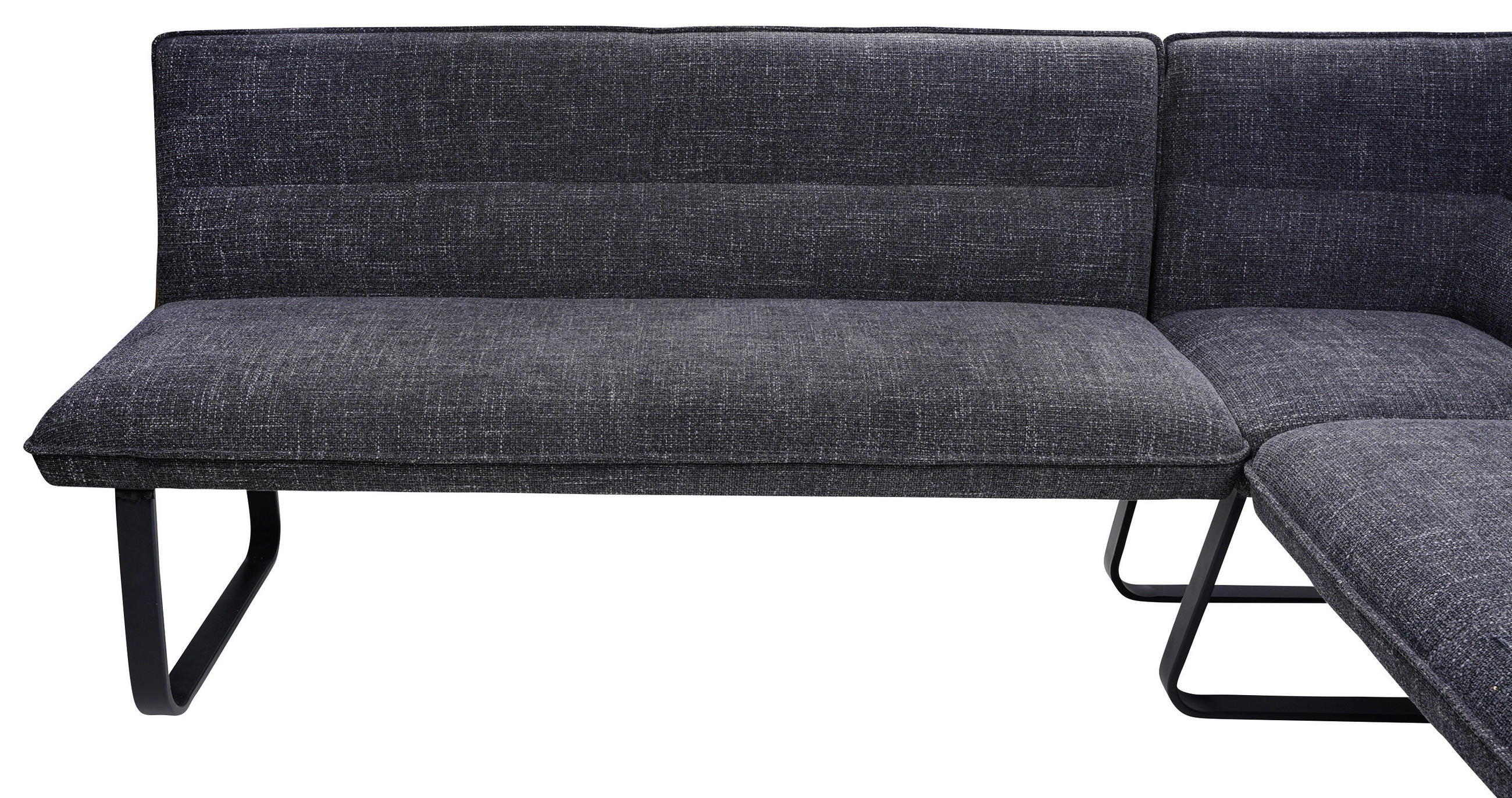 ECKBANK 167,5/213 cm  in Dunkelgrau  - Dunkelgrau/Schwarz, MODERN, Textil/Metall (167,5/213cm) - MID.YOU