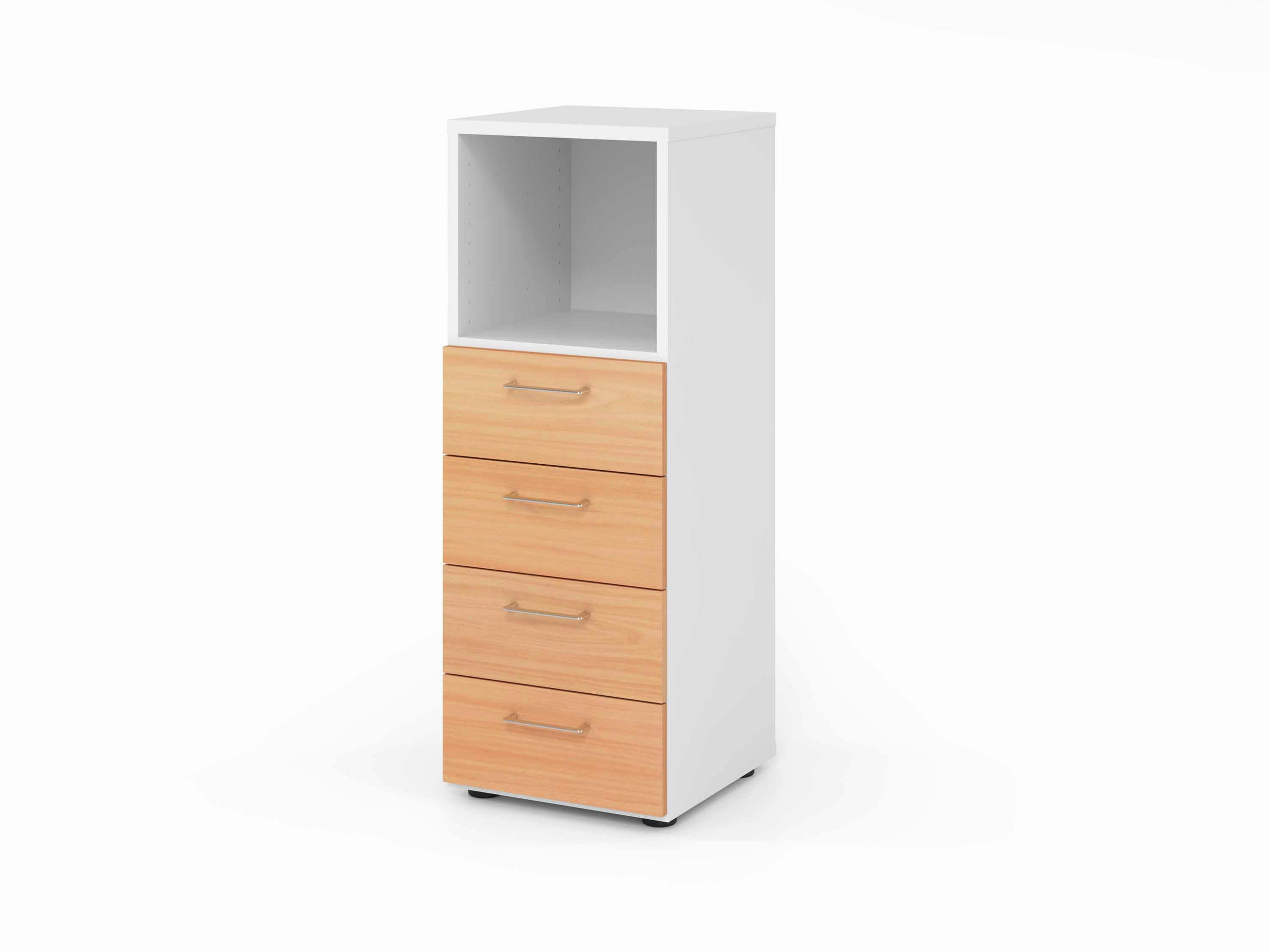 AKTENSCHRANK Weiß, Buchefarben  - Buchefarben/Weiß, Basics, Holzwerkstoff (40/110/41,7cm) - Venda