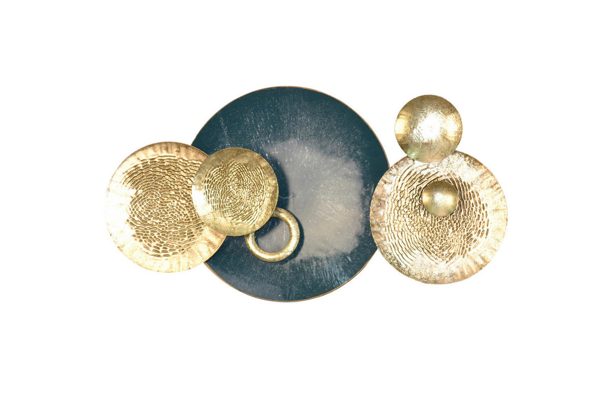 WANDDEKO Metall  - Dunkelgrün/Goldfarben, Design, Metall (9,5/91/48,5cm) - MID.YOU