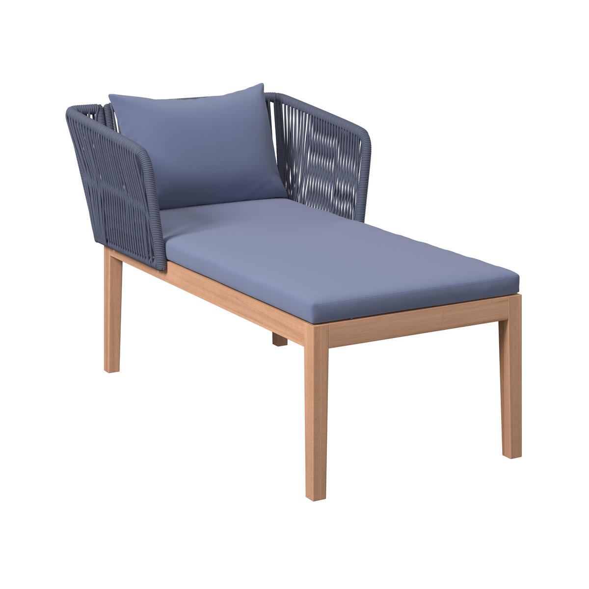 LOUNGEGARNITUR   160/74/84 cm Akazie massiv Eisen  - Akaziefarben/Grau, MODERN, Holz/Kunststoff (160/74/84cm) - Ambia Garden