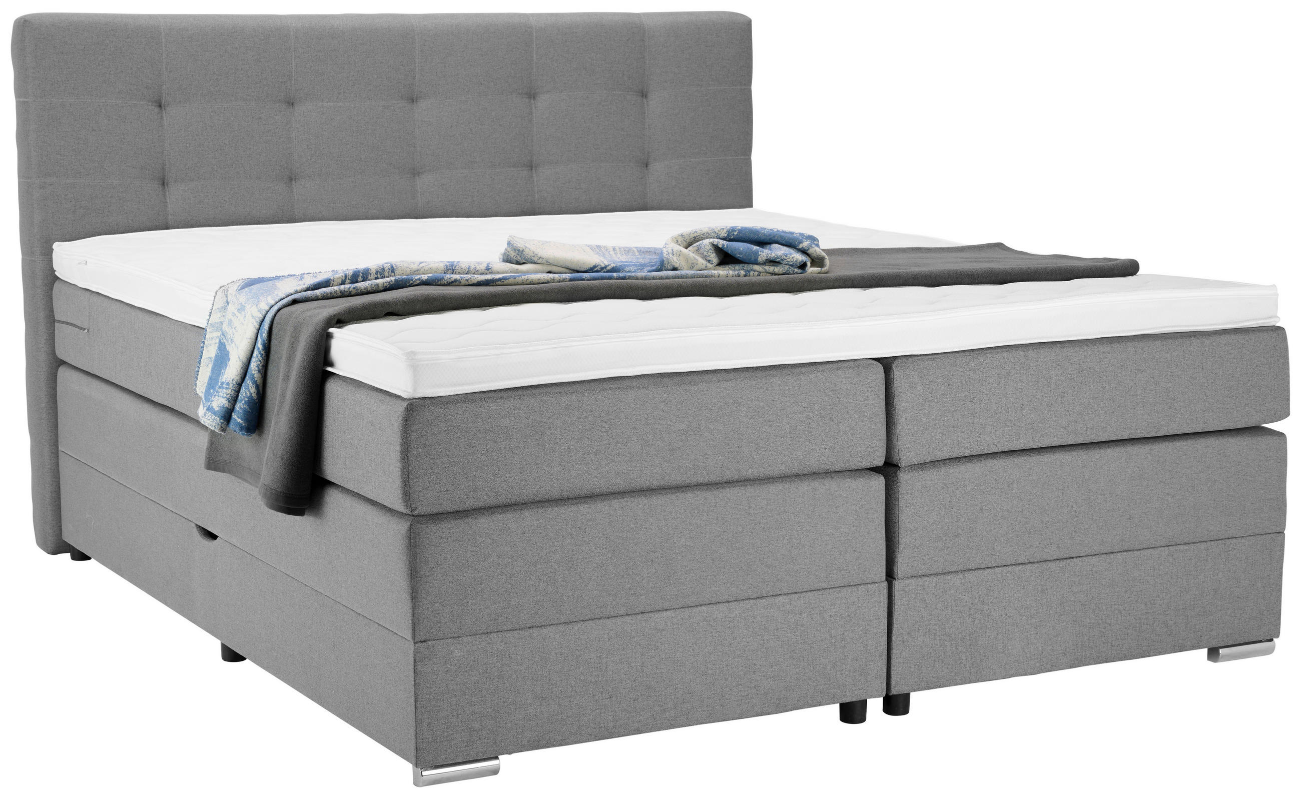Moderano POSTEĽ BOXSPRING, 180/200 cm, textil, sivá