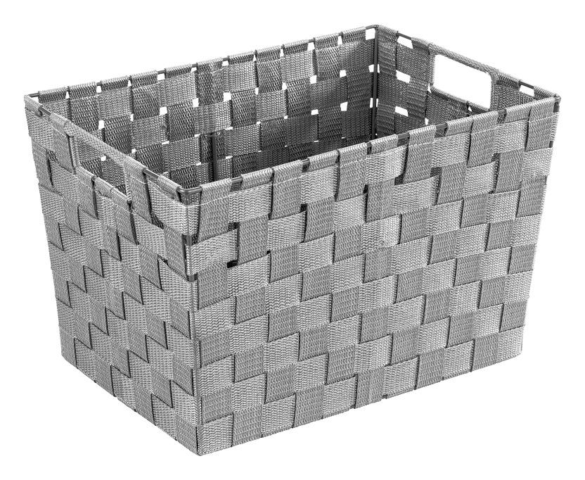 KOŠÍK sivá - sivá, Basics, plast (35/25/20cm)