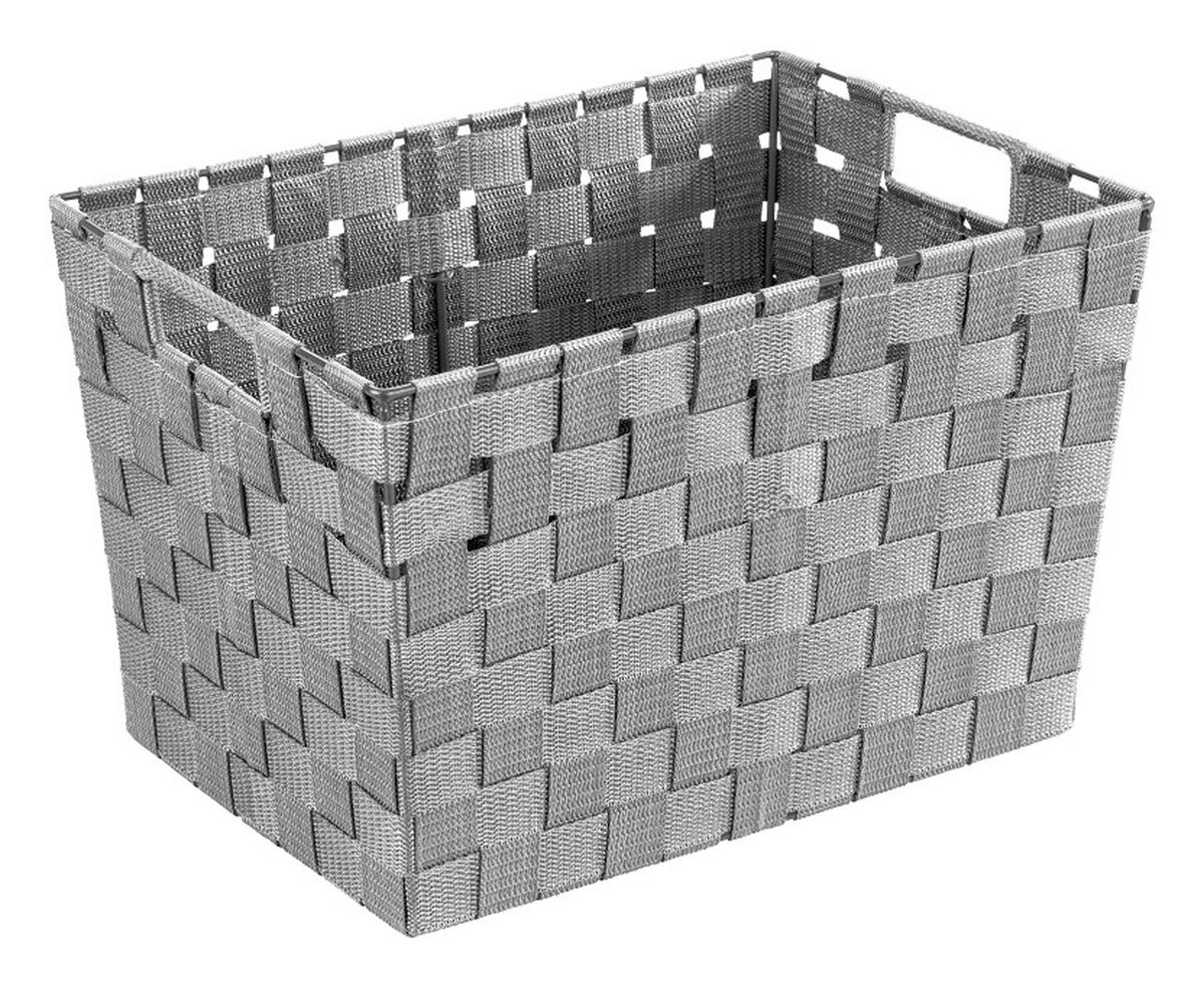 KOŠÍK sivá - sivá, Basics, plast (35/25/20cm)