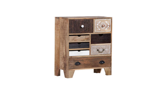 KOMMODE in 70/80/35 cm - Dunkelbraun/Messingfarben, Design, Holz/Metall (70/80/35cm) - Landscape