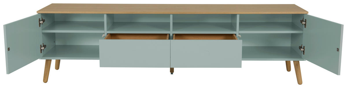 TV-ELEMENT - Eichefarben/Mintgrün, Design, Holz/Holzwerkstoff (192/54/43cm)