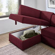 ECKSOFA in Webstoff Rot  - Rot/Schwarz, KONVENTIONELL, Kunststoff/Textil (165/224cm) - Xora