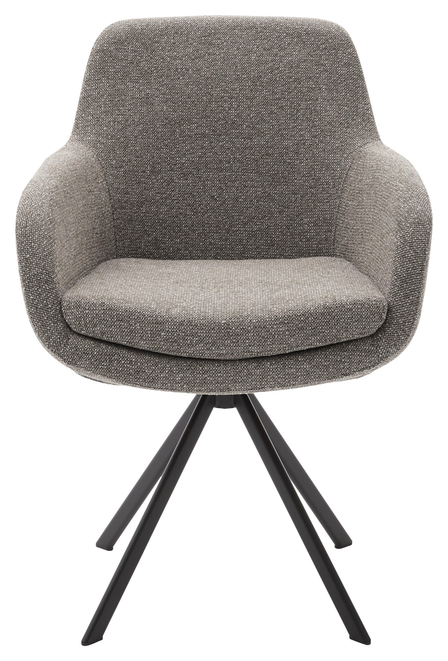ARMLEHNSTUHL  in Eisen Webstoff  - Taupe/Schwarz, Design, Textil/Metall (62/86/66cm) - Musterring