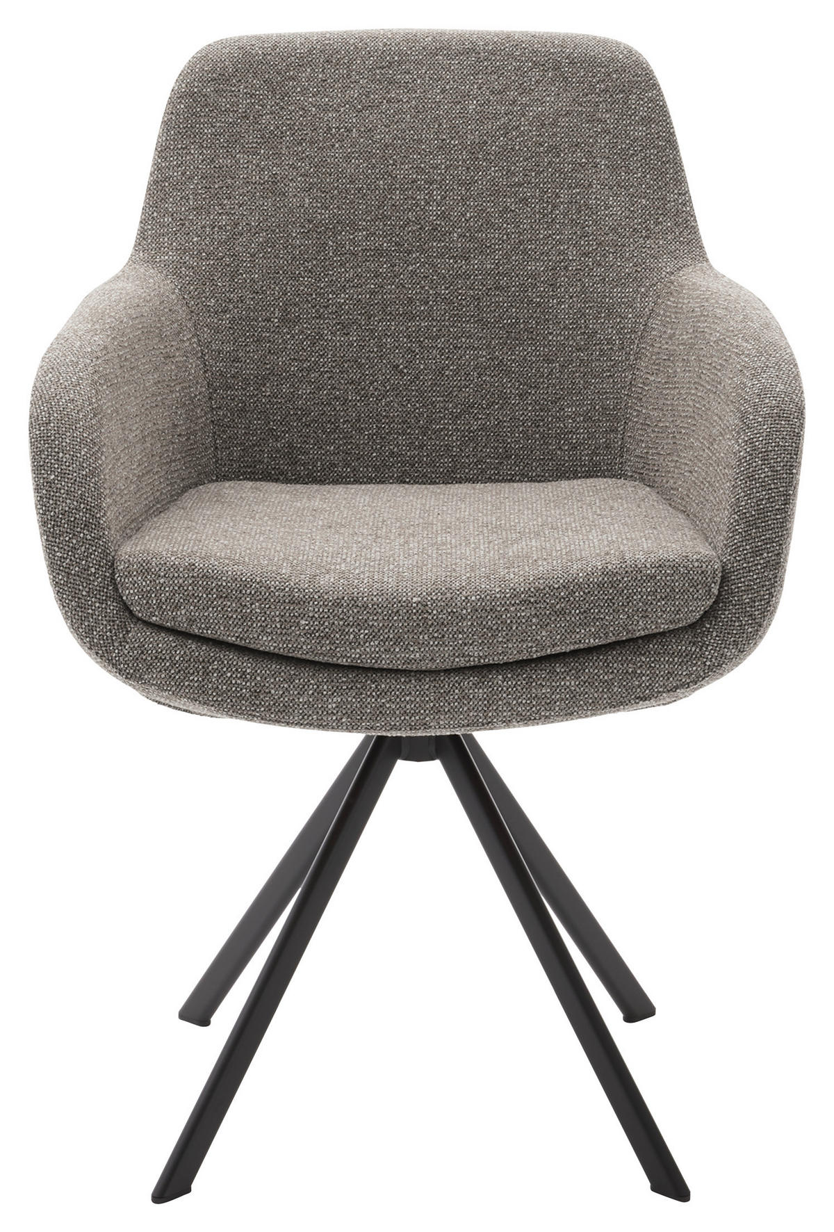 ARMLEHNSTUHL  in Eisen Webstoff  - Taupe/Schwarz, Design, Textil/Metall (62/86/66cm) - Musterring