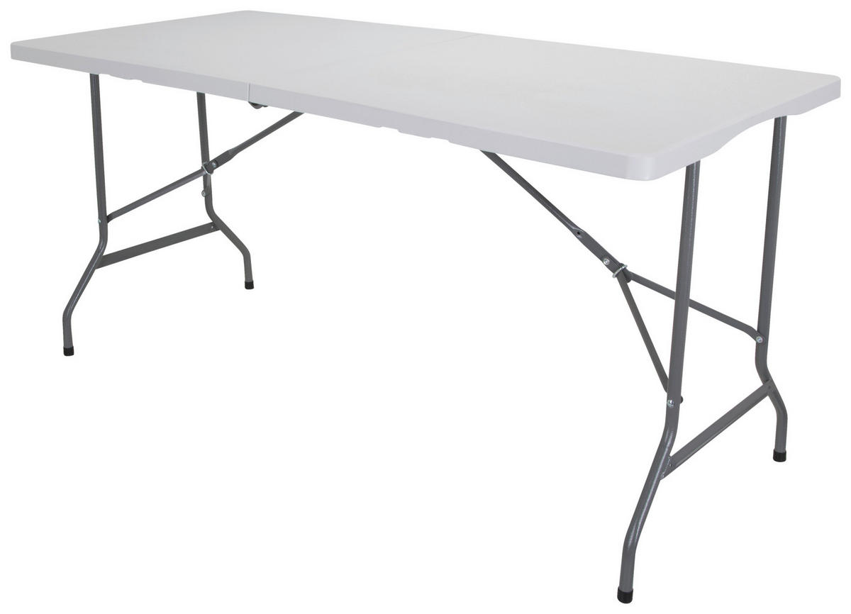 SCHREIBTISCH 70/152/74 cm  in Weiß  - Silberfarben/Weiß, MODERN, Kunststoff/Metall (70/152/74cm) - MID.YOU