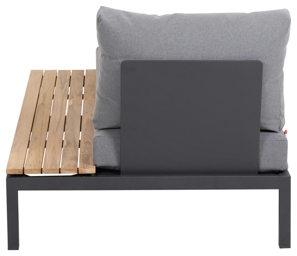 LOUNGEGARNITUR Teakholz massiv Aluminium  - Anthrazit/Grau, KONVENTIONELL, Holz/Textil (322/84/354cm) - Siena Garden