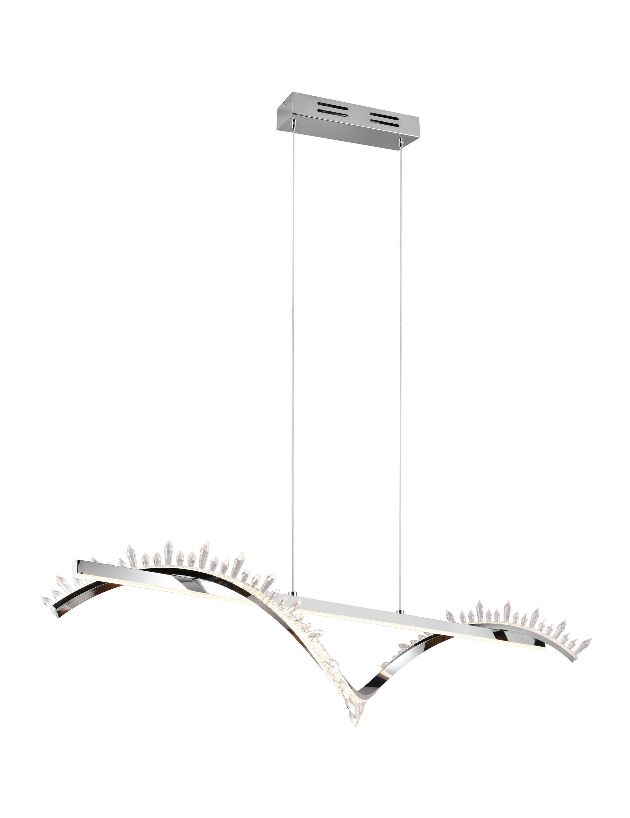 Lustră 100/26/150 cm  - culoare crom, Design, metal (100/26/150cm) - Ambiente