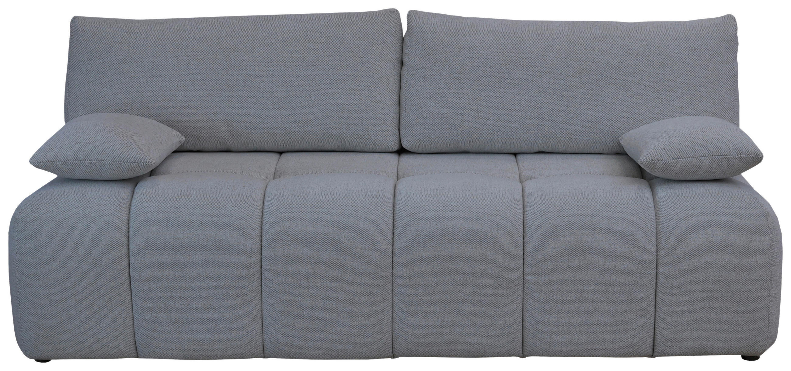 BOXSPRINGSOFA  mit Stoffauswahl, Liegefunktion, Schlafen auf Sitzhöhe, Rücken echt Chenille Grau  - Schwarz/Grau, MODERN, Kunststoff/Textil (210/72/105cm) - Cantus
