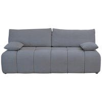 BOXSPRINGSOFA in Chenille Grau  - Schwarz/Grau, MODERN, Kunststoff/Textil (210/72/105cm) - Cantus