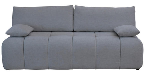 BOXSPRINGSOFA in Chenille Grau  - Schwarz/Grau, MODERN, Kunststoff/Textil (210/72/105cm) - Cantus