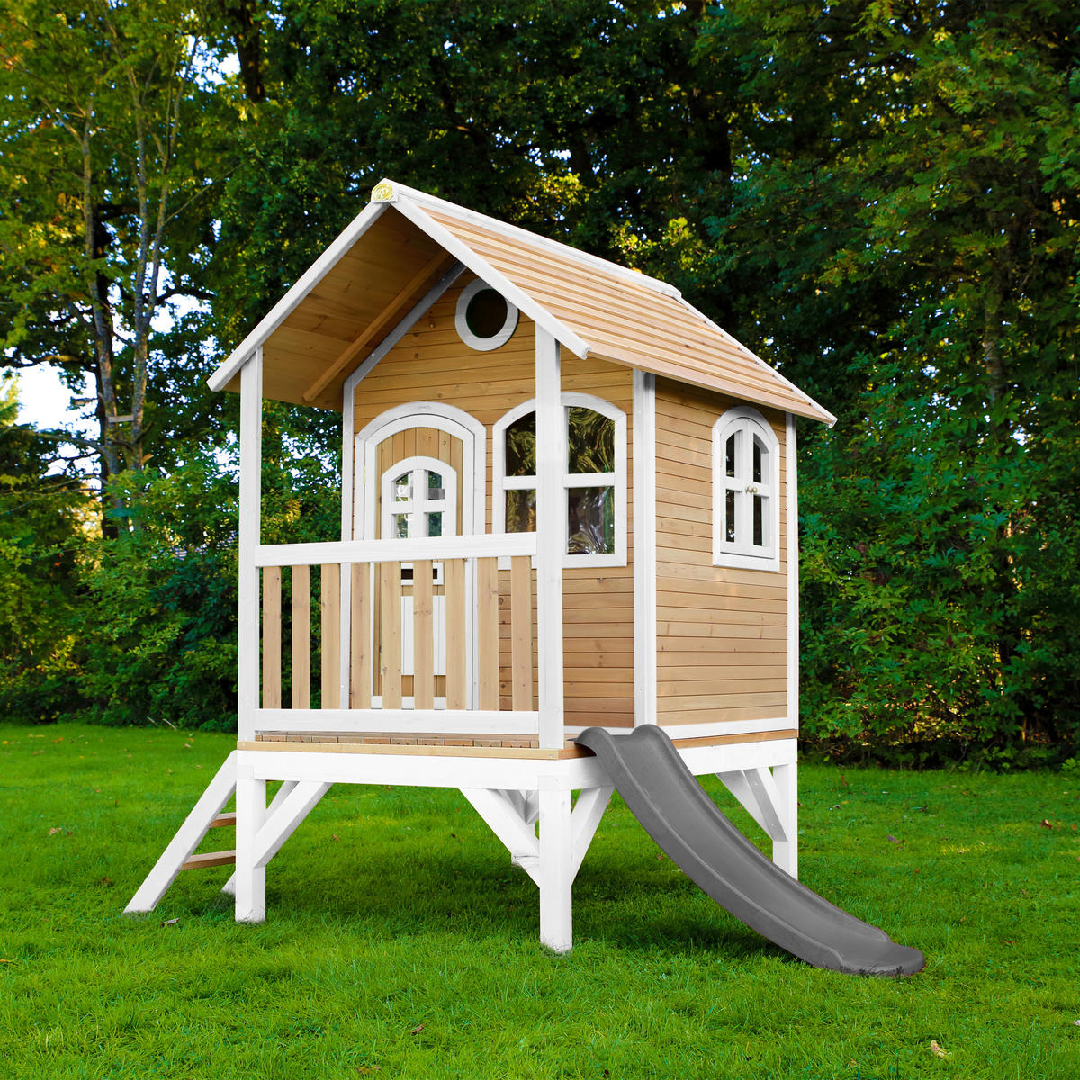SPIELHAUS 287/231/191 cm  - Rot/Braun, KONVENTIONELL, Holz (287/231/191cm) - Ambia Garden