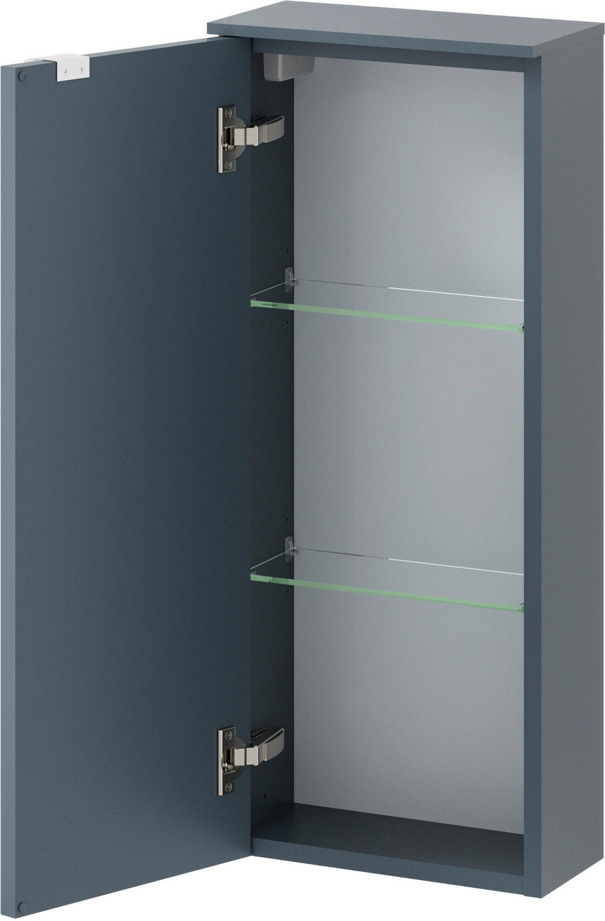 UNTERSCHRANK 30/73/17 cm   - Edelstahlfarben/Blaugrau, Design, Glas/Holzwerkstoff (30/73/17cm) - Sadena