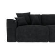 ECKSOFA in Samt Dunkelgrau  - Chromfarben/Dunkelgrau, KONVENTIONELL, Kunststoff/Textil (293/195cm) - Carryhome