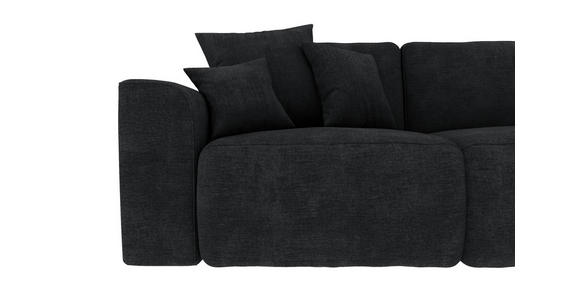 ECKSOFA in Samt Dunkelgrau  - Chromfarben/Dunkelgrau, KONVENTIONELL, Kunststoff/Textil (293/195cm) - Carryhome