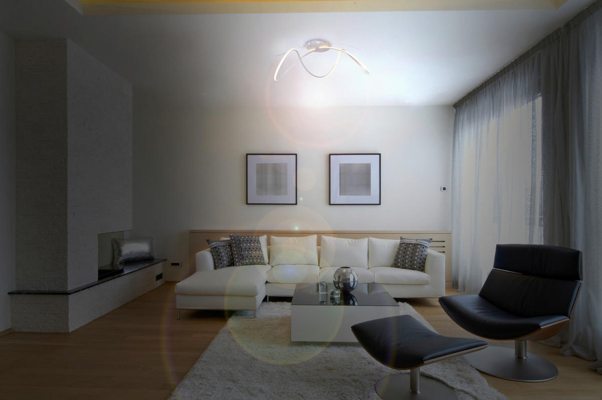 LED-DECKENLEUCHTE Odrive   - Weiß, Design, Kunststoff/Metall (28/67cm) - Näve