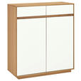 SCHUHSCHRANK 86/103/37 cm - Eiche Bianco/Weiß, Design, Holz/Holzwerkstoff (86/103/37cm) - Novel