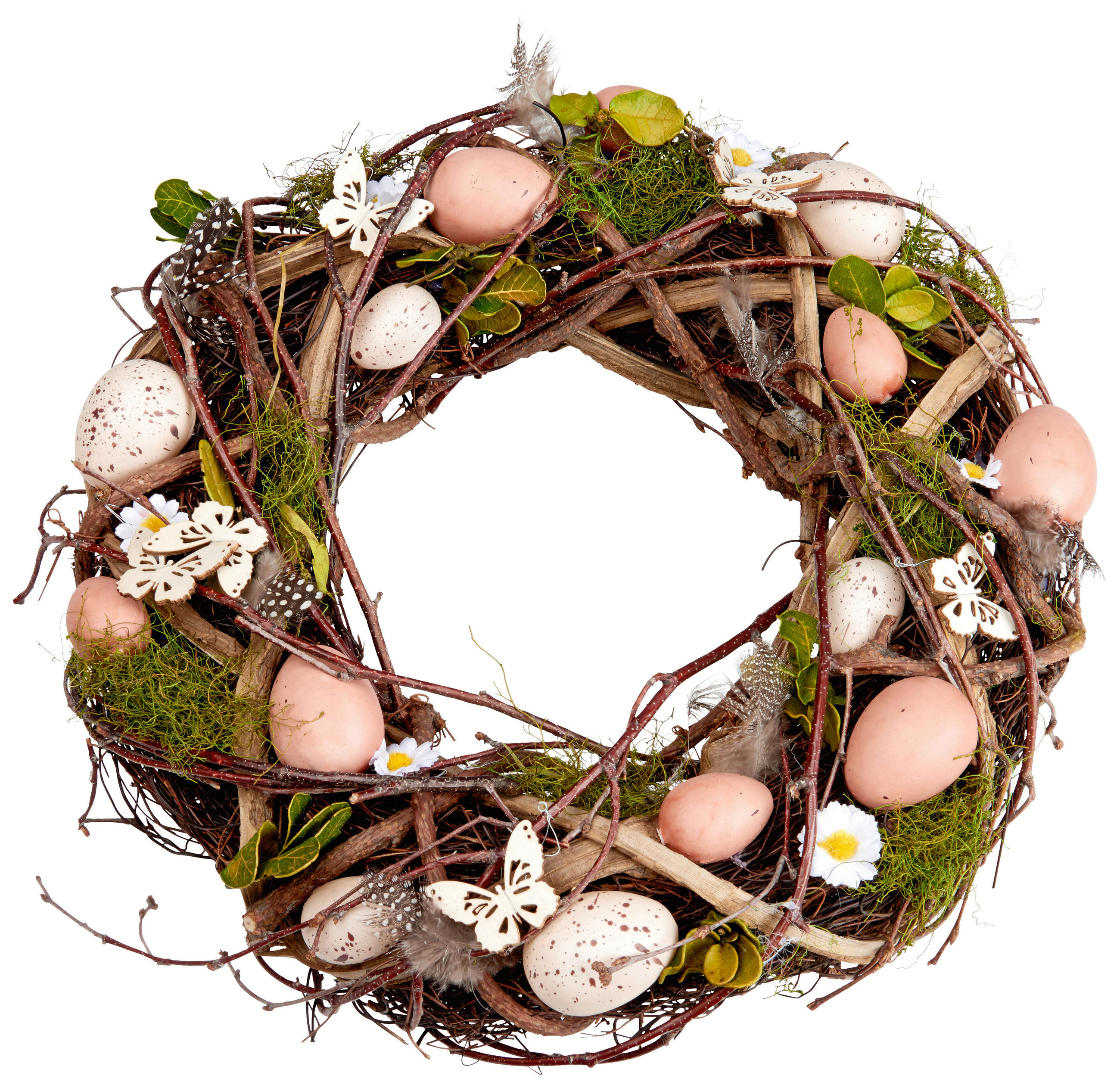 TAVASZI KOSZORÚ - natúr színű, Basics, műanyag/textil (37/11cm)