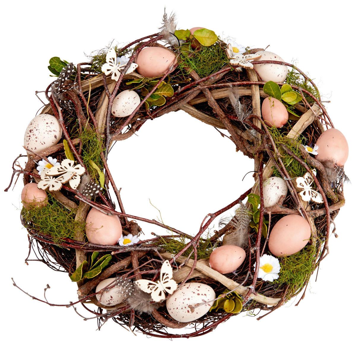 TAVASZI KOSZORÚ - natúr színű, Basics, műanyag/textil (37/11cm)