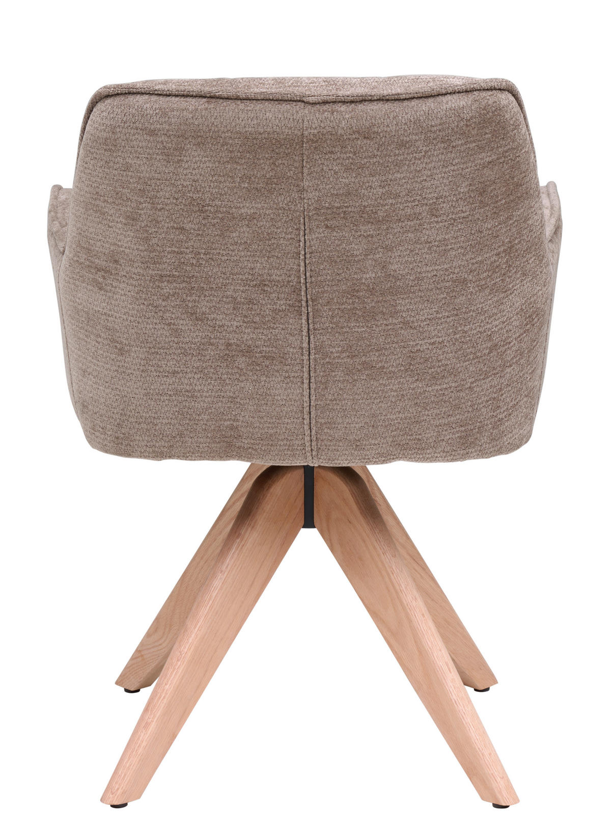 ARMLEHNSTUHL  Sitzfläche 360° drehbar Chenille  - Khaki/Eichefarben, Basics, Holz/Textil (64/85/62cm) - Livetastic