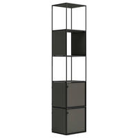 MAPPSKÅP - svart/antracit, Design, metall/trämaterial (40,7/199/35,8cm) - Novel