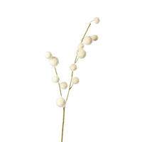 KUNSTBLUME - Weiss/Grün, Basics, Kunststoff (103cm)