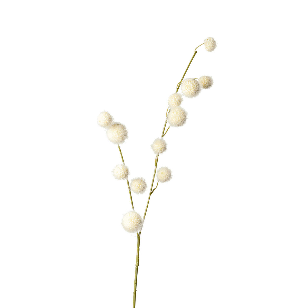 KUNSTBLUME - Weiss/Grün, Basics, Kunststoff (103cm)