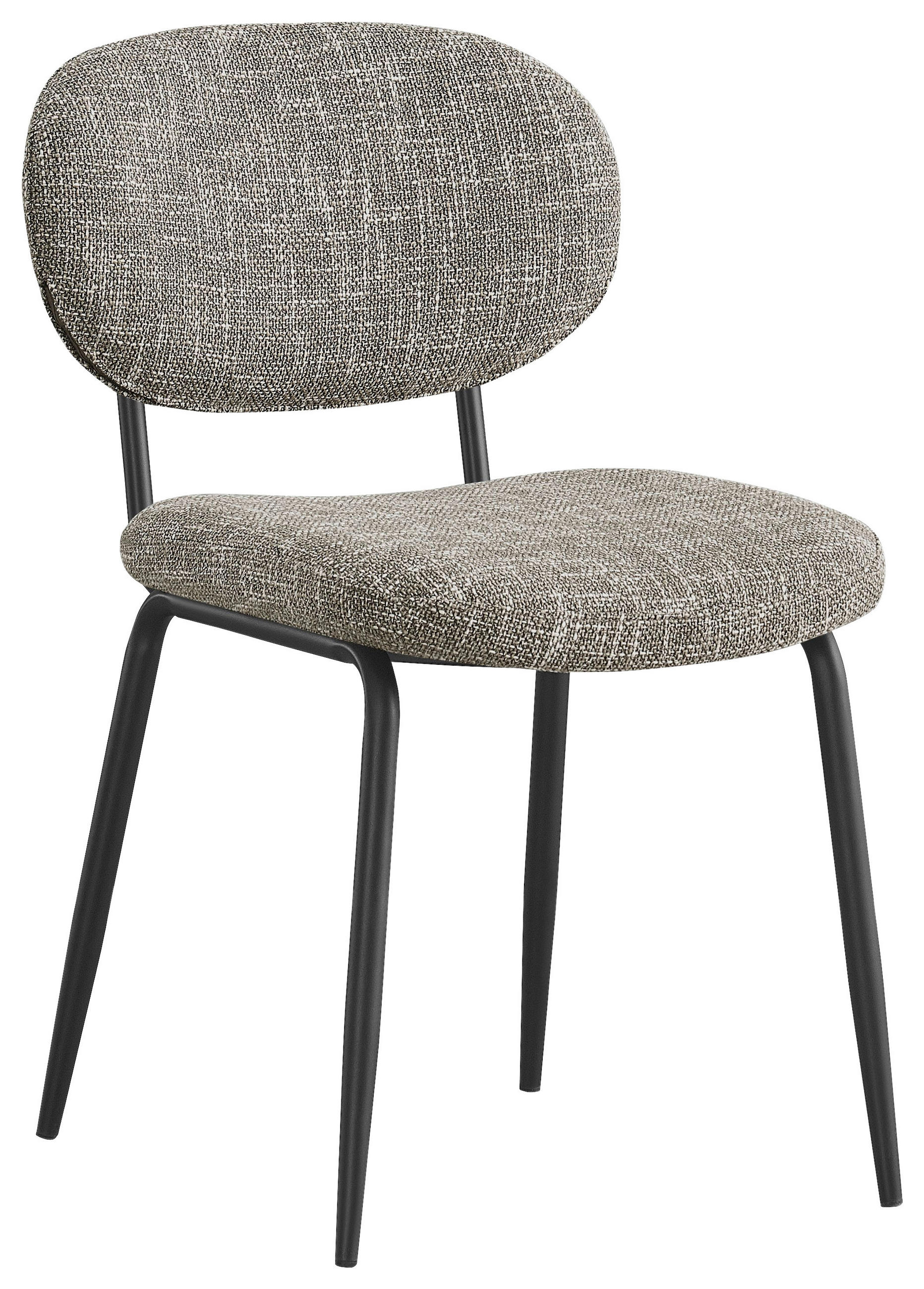 STUHL Webstoff Schwarz, Beige  - Beige/Schwarz, KONVENTIONELL, Textil/Metall (49/80,5/62,5cm) - Boxxx