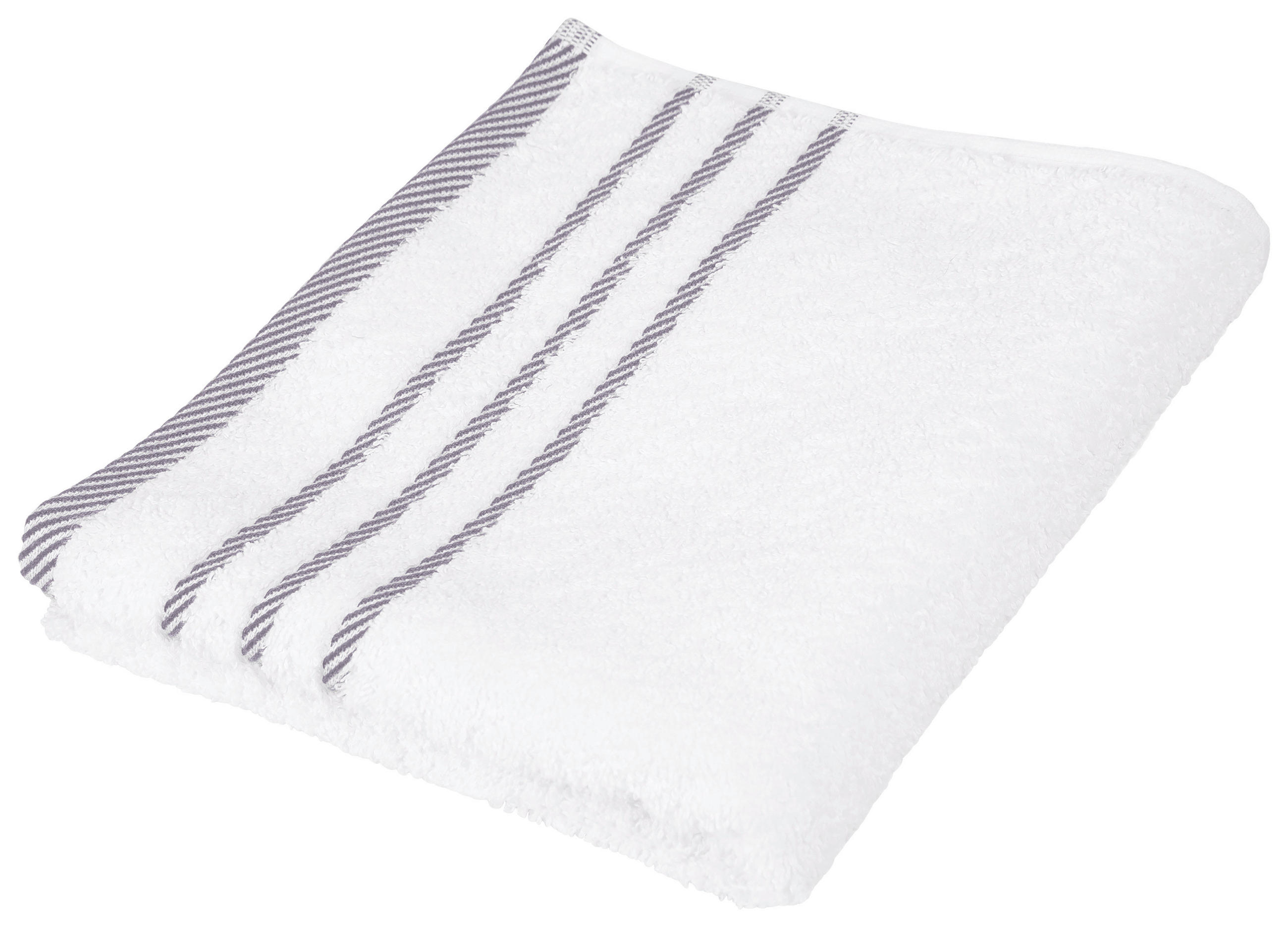 RUČNIK 50/90 cm , siva, bijela COLORS - bijela/siva, Konvencionalno, tekstil (50/90cm) - Esposa